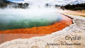  Presentation with sulphur - PPT layouts enhanced with sulphur - image of the hot sparkling background and a coral colored foreground