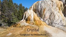  Presentation with sulphur - PPT theme consisting of sulphur - mammoth hot springs background and a coral colored foreground