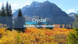  Presentation with sulphur - Presentation theme with sulphur - scenic bow lake landscape background and a ocean colored foreground