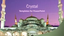  Presentation with blue night - Colorful slides enhanced with sultan ahmet in istanbul backdrop and a violet colored foreground