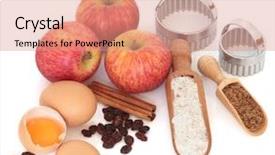  Presentation with royal - Beautiful PPT theme featuring sultanas cinnamon wholegrain flour eggs backdrop and a coral colored foreground