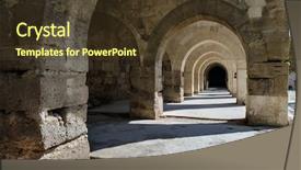  Presentation with arches - Cool new presentation theme with sultanhani caravansary on silk road backdrop and a tawny brown colored foreground