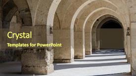  Presentation with arches - Amazing PPT theme having sultanhani caravansary on silk road backdrop and a tawny brown colored foreground