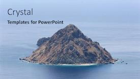  Presentation with seashore - PPT layouts featuring suluada-island-in-mediterranean-sea background and a light blue colored foreground