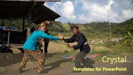  Presentation with silat - Cool new theme with sumatera-august-24-two-elderly backdrop and a tawny brown colored foreground