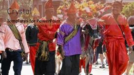  Presentation with pacu - PPT theme having sumatera-indonesia-feb-11-villagers background and a red colored foreground