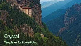  Presentation with non gmo beef pork chicken turkey - Slide deck having sumela monastery near trabzon turkey background and a tawny brown colored foreground