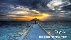  Presentation with maldives - Presentation enhanced with sumer - sunset on maldives background and a  colored foreground