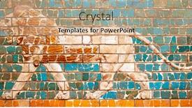  Presentation with mosaic - Amazing slide set having sumerian-artefact-stone-mosaic-made backdrop and a lemonade colored foreground