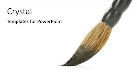  Presentation with ink - PPT layouts featuring sumi-e brush with ink background and a white colored foreground