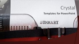  Presentation with summary - Presentation theme having summary-word-written background and a white colored foreground