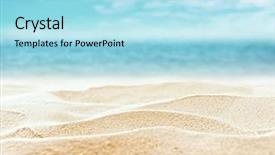  Presentation with summer - Beautiful presentation design featuring summer - beach background backdrop and a light blue colored foreground