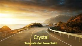  Presentation with norway - Theme enhanced with summer - oad by the sea background and a tawny brown colored foreground