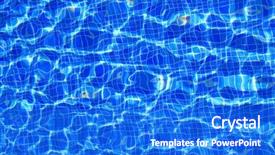  Presentation with blue water - Slide deck featuring summer abstract - blue tiles swimming pool water background and a cobalt blue colored foreground
