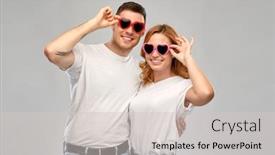  Presentation with valentines day - Cool new PPT layouts with summer-accessory-valentines-day backdrop and a lemonade colored foreground