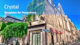  Presentation with traveling to paris - Beautiful slides featuring summer activities - street in paris backdrop and a teal colored foreground