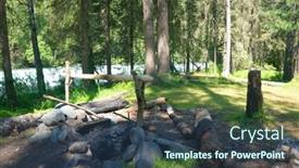  Presentation with siberia - Audience pleasing slide set consisting of summer-alpine-landscape-in-altai backdrop and a tawny brown colored foreground