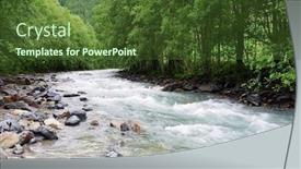  Presentation with national - PPT theme with summer-alpine-landscape-in-national background and a tawny brown colored foreground