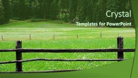  Presentation with park - PPT theme consisting of summer-alpine-landscape-in-national background and a tawny brown colored foreground