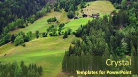  Presentation with national - Slide deck with summer-alpine-landscape-in-national background and a tawny brown colored foreground