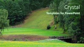  Presentation with national - Colorful PPT theme enhanced with summer-alpine-landscape-in-national backdrop and a tawny brown colored foreground