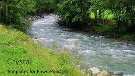  Presentation with park - Audience pleasing slide deck consisting of summer-alpine-landscape-in-national backdrop and a seafoam green colored foreground