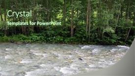  Presentation with park - Cool new PPT theme with summer-alpine-landscape-in-national backdrop and a tawny brown colored foreground