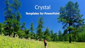  Presentation with siberia - Amazing presentation theme having summer-alpine-trekking-in-altai backdrop and a teal colored foreground