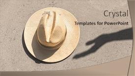  Presentation with straw - Slide deck featuring summer-and-silhouette-concept-shadow background and a soft green colored foreground