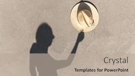  Presentation with straw - Presentation design with summer-and-silhouette-concept-shadow background and a  colored foreground