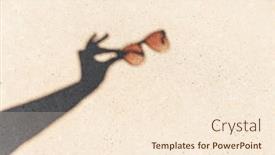  Presentation with shadow - PPT theme featuring summer-and-silhouette-concept-shadow background and a  colored foreground