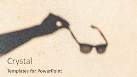  Presentation with holding hands - PPT theme consisting of summer-and-silhouette-concept-shadow background and a  colored foreground