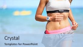  Presentation with heart monitor - Theme featuring summer at part of health background and a light blue colored foreground