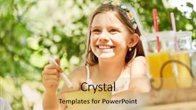  Presentation with summer school - Beautiful slides featuring summer at summer camp backdrop and a yellow colored foreground