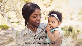  Presentation with park - Slides with summer baby - happy family posing together background and a mint green colored foreground