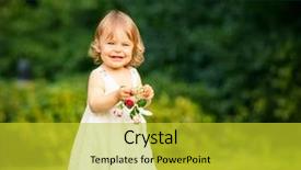  Presentation with park - Theme consisting of summer baby - little girl walking background and a  colored foreground