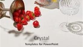  Presentation with berries - PPT theme with summer-background-with-fruits-berries background and a  colored foreground