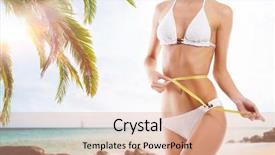 Presentation with body fat - Amazing theme having sexy girl measuring perfect body backdrop and a coral colored foreground