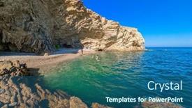  Presentation with summer - Presentation featuring summer-beach-platja-del-parad background and a  colored foreground