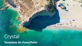  Presentation with summer - Theme with summer-beach-platja-del-parad background and a  colored foreground