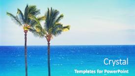  Presentation with summer trees - Cool new presentation with summer-beach-travel-vacation-background backdrop and a teal colored foreground