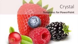  Presentation with fruits - PPT theme enhanced with summer berry fruits berries isolated background and a lemonade colored foreground