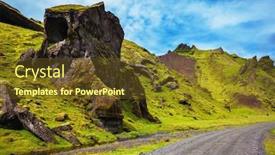  Presentation with moss - Beautiful slides featuring summer-blossoming-iceland-canyon-pakgil backdrop and a tawny brown colored foreground