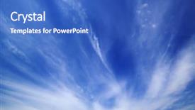  Presentation with abstract blue white - Theme enhanced with summer blue sky with white background and a teal colored foreground