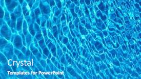  Presentation with blue water - Audience pleasing PPT theme consisting of summer-blue-swiming-pool-water backdrop and a teal colored foreground