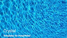  Presentation with blue water - Presentation design having summer-blue-swiming-pool-water background and a teal colored foreground