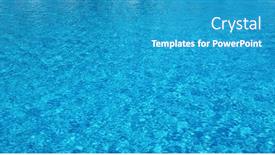  Presentation with blue water - Presentation theme consisting of summer-blue-swiming-pool-water background and a teal colored foreground