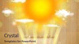  Presentation with summer sun - Beautiful PPT layouts featuring tourist bag and grungy background backdrop and a yellow colored foreground