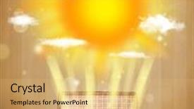  Presentation with summer sun - Presentation enhanced with tourist bag and grungy background background and a yellow colored foreground