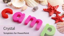  Presentation with summer school - Beautiful slide deck featuring summer camp concept backdrop and a lemonade colored foreground